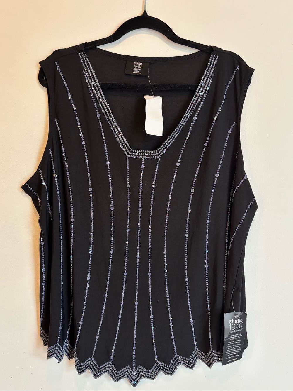 STUDIO 1940 COLLECTION BEADED TOP